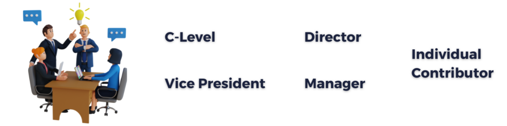 Management level is a key criteria when searching for HR leads. 